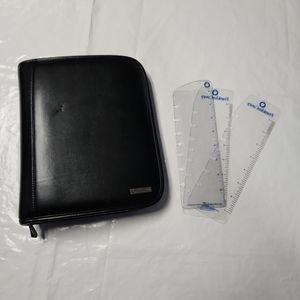 Black Leather Zipper Franklin Covey Classic Planner